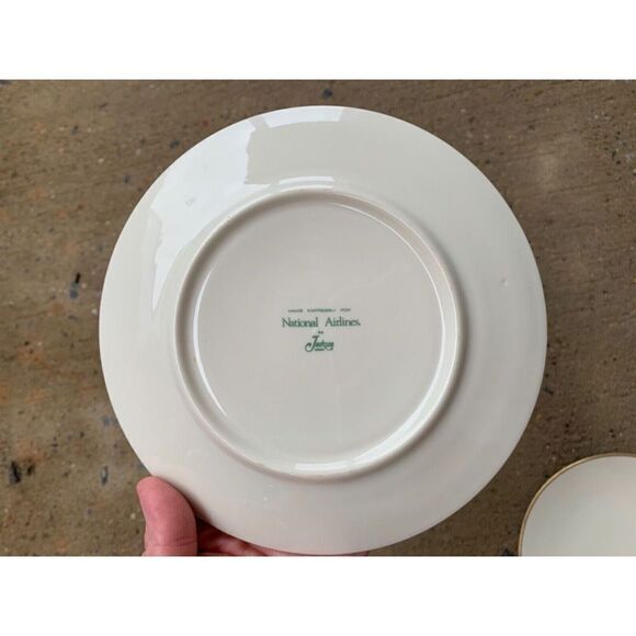 4 VINTAGE NATIONAL AIRLINES JACKSON CHINA 7” DESSERT PLATES 1970'S - Picture 8 of 9